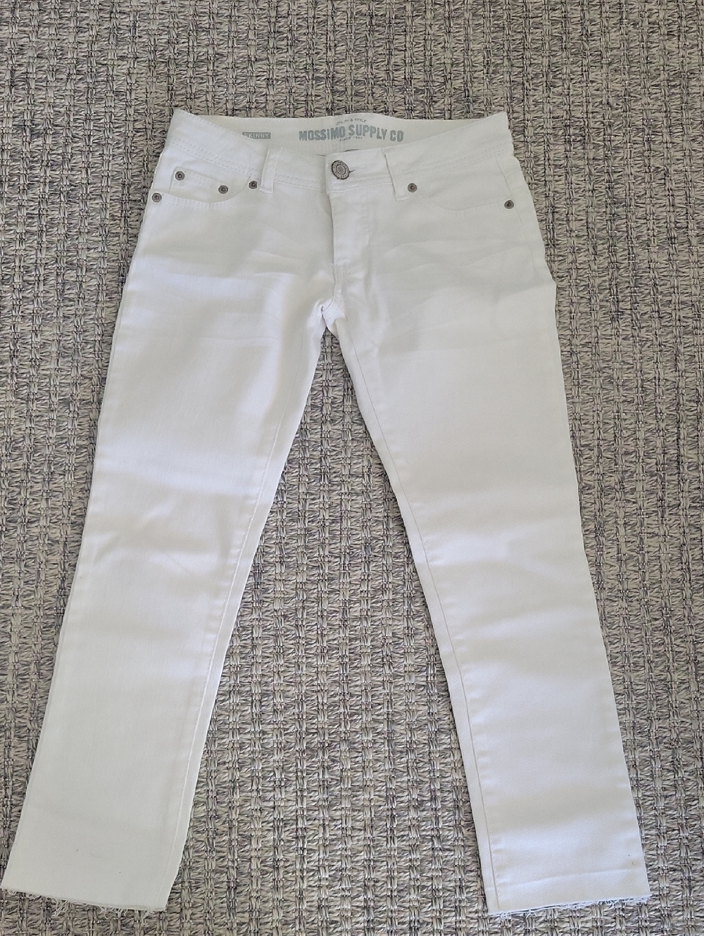 Mossimo Supply Co. Women's White Skinny  Stretch Jeans 1